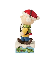Jim Shore Charlie and Snoopy Wearing Scarf Figurine