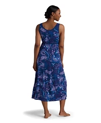 Miss Elaine Women's Sleeveless Printed Long Dress