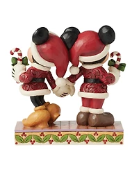 Jim Shore Mickey and Minnie Candy Canes Figurine