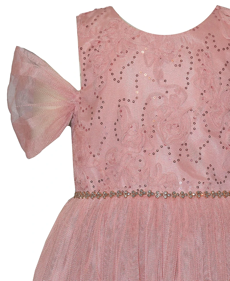 Bonnie Jean Little and Toddler Girls Cold Shoulder Ballerina Party Dress