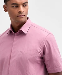 Alfani Men's Short Sleeve One-Pocket Button-Front Shirt, Macy's Exclusive