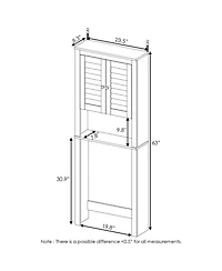 Homlux Indo Louver Door Bath Cabinet, Espresso