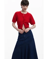 Desigual Women's Denim midi skirt with ruffle