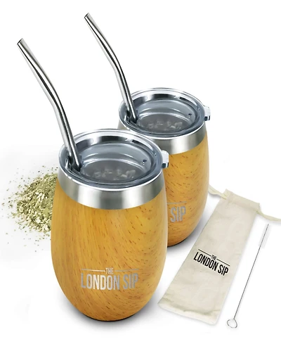 London Sip Stainless Steel 8 oz. Yerba Mate Cup Set