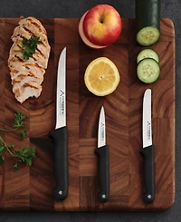 Cat Cora Cutlery-Pro 3-Piece Soft-Grip Handle Chefs Knives Set