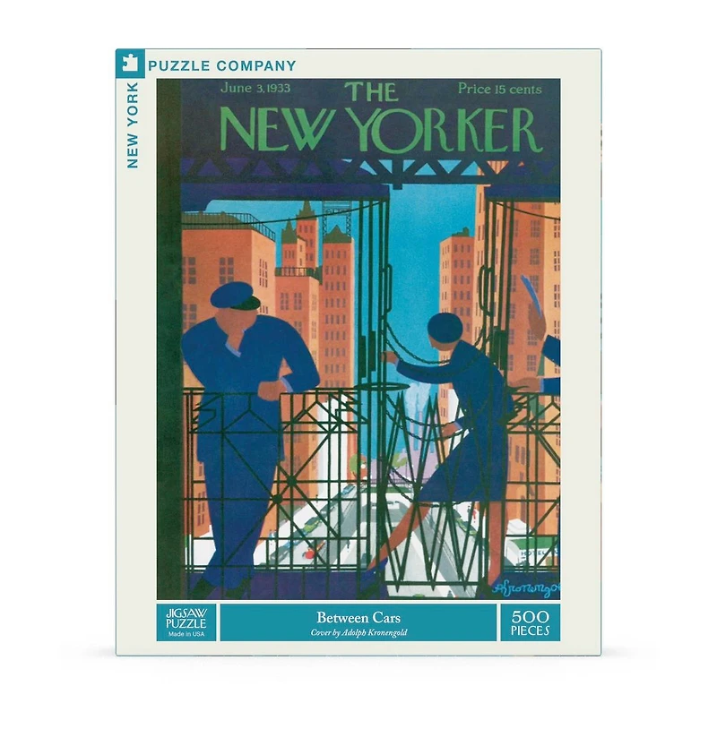 New York Puzzle Company Between Cars 500 Piece Puzzle