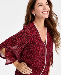 Jm Collection Women's Embellished Printed Blouse, Macy's Exclusive