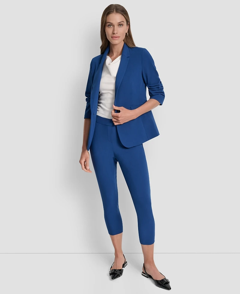 Dkny Petite Ruched Sleeve Jacket