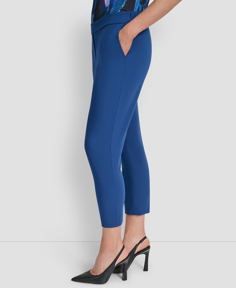 Dkny Petite Flat Front Elastic Back Pants