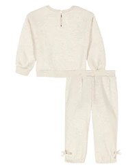 Calvin Klein Baby Girls 2-Piece Fleece Sweatshirt and Pant Set