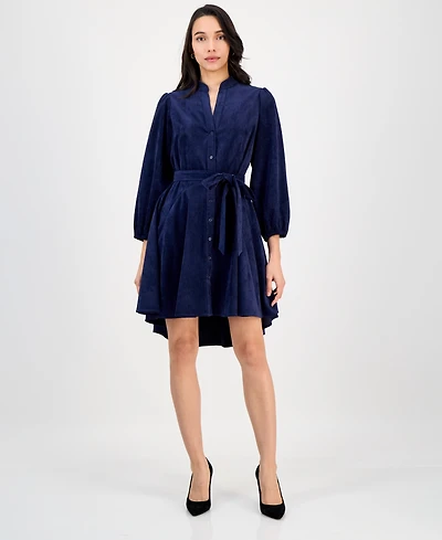Robbie Bee Petite Long-Sleeve Fit & Flare Shirtdress
