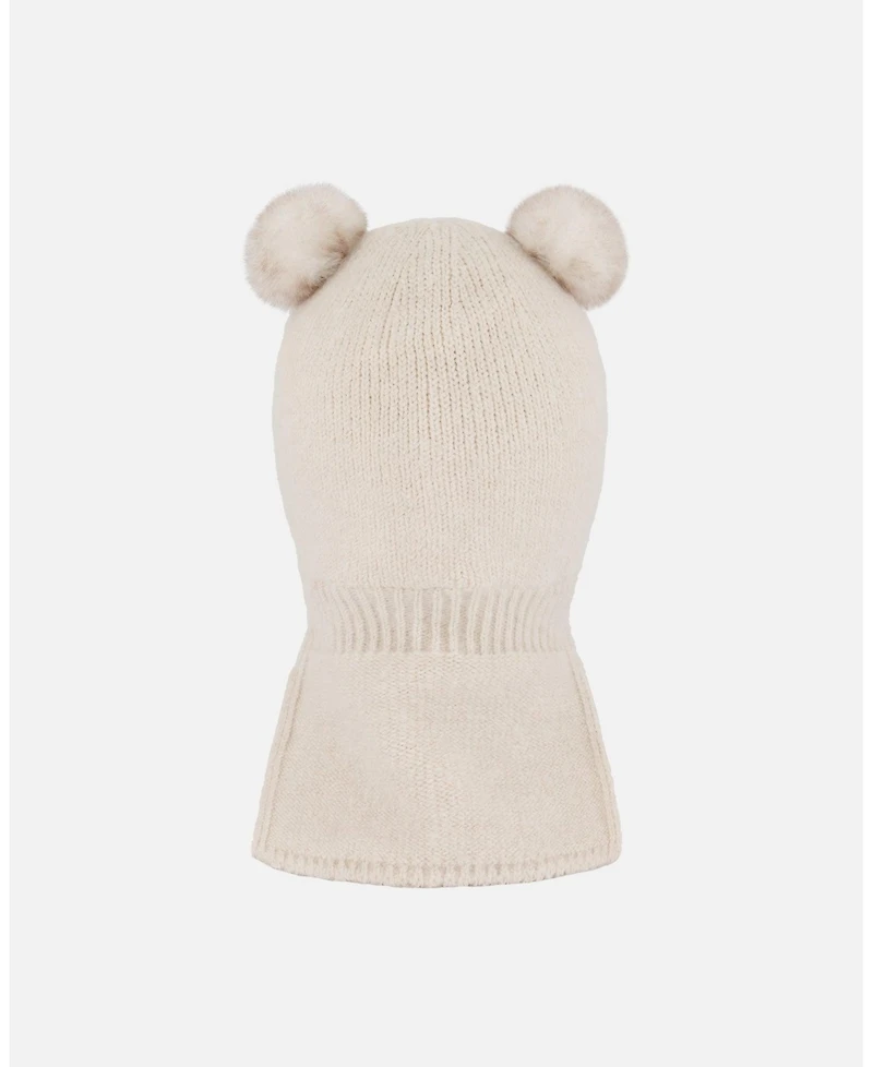 Deux par Kids Unisex Knit Balaclava Off-White - Toddler|Child