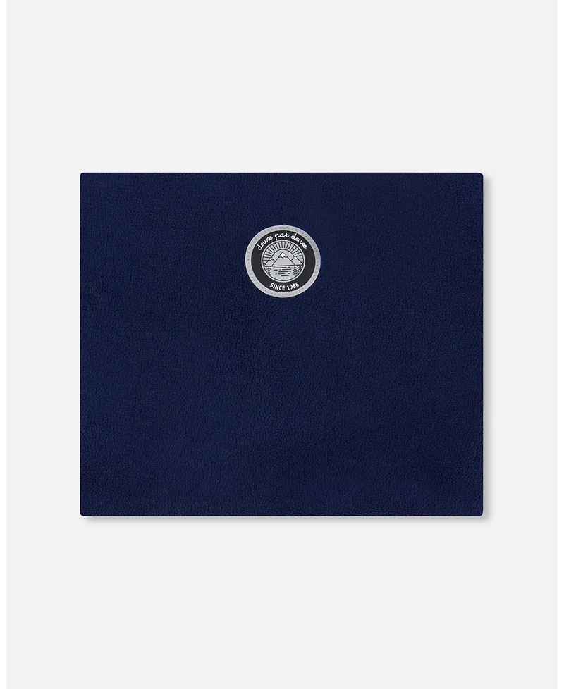 Deux par Kids Unisex Polar Fleece Neckwarmer Navy Blue - Toddler|Child