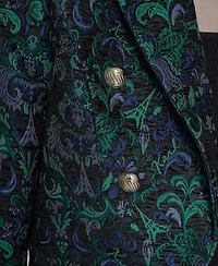 Karl Lagerfeld Paris Women's Printed Cropped Peak-Lapel Jacket