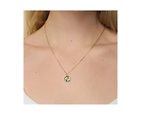 Little Sky Stone 14K Gold Plated Yin Yang Two Tone Charm Necklace