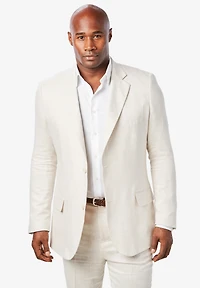 KingSize Men's Big & Tall Ks Island Linen Blend Two-Button Suit Jacket