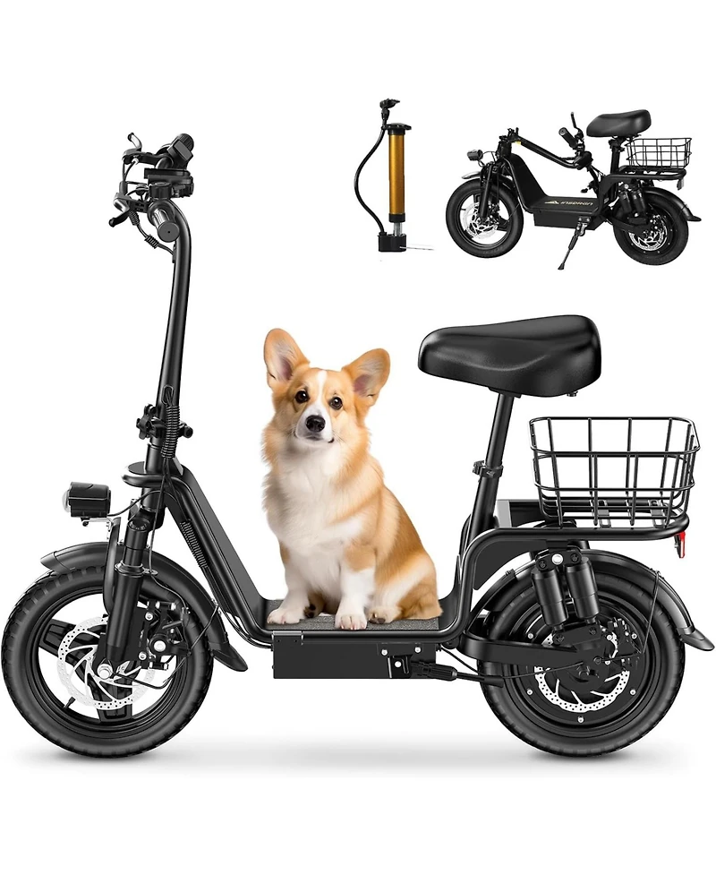 Urbanmax C14 Electric Scooter with Seat, 750W Motor, 20MPH, 28-Mile Range, Dual Disc Brakes