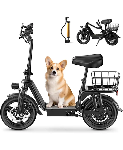 Urbanmax C14 Electric Scooter with Seat, 750W Motor, 20MPH, 28-Mile Range, Dual Disc Brakes