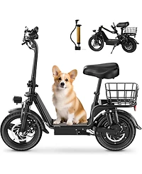 Urbanmax C14 Electric Scooter with Seat, 750W Motor, 20MPH, 28-Mile Range, Dual Disc Brakes