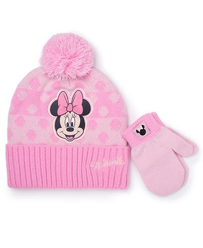 Minnie Mouse Toddler Girls 2-Piece Beanie and Mitten Set