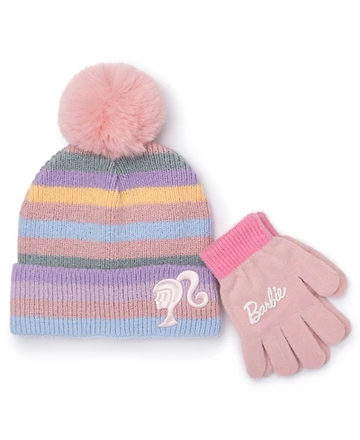 Barbie Big Girls 2-Piece Barbie Beanie and Gloves Set
