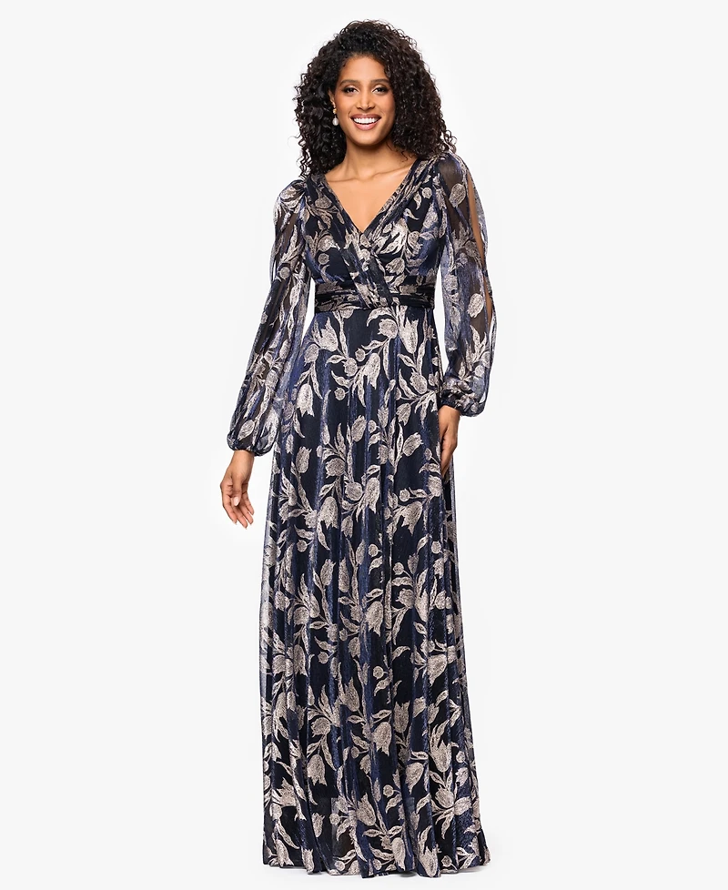 Betsy & Adam Petite Embellished A-line Dress