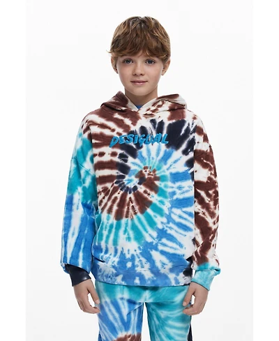 Desigual Boys's Tie-Dye Logo Sweatshirt