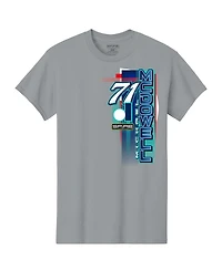 Spire Motorsports Men's Gray Michael McDowell Delaware Life Car T-Shirt
