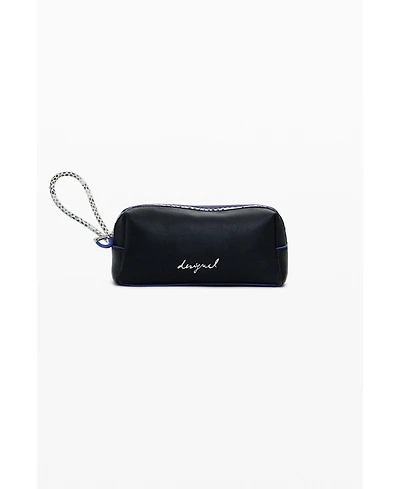 Desigual Women's Medium faux leather toiletry bag with contrasts