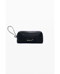 Desigual Women's Medium faux leather toiletry bag with contrasts