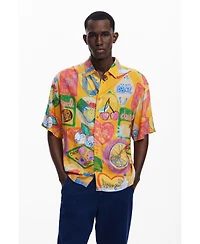Desigual Men's Short-sleeve shirt with fruits