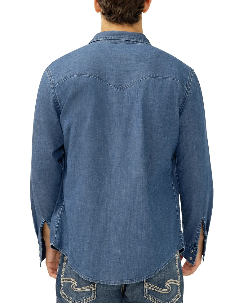 Silver Jeans Co. Men's Denim Western Shirt