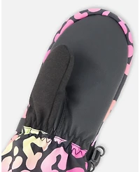 Deux par Girl Winter Mittens Teknik Rainbow Leopard - Toddler|Child