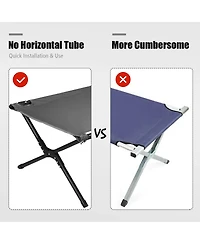 Akiudex Folding Camping Cot with Metal Frame and Carry Bag