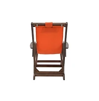 Jiallo Canvas Sling Chair With Cup And Wine Holder And Ottoman (Set Of