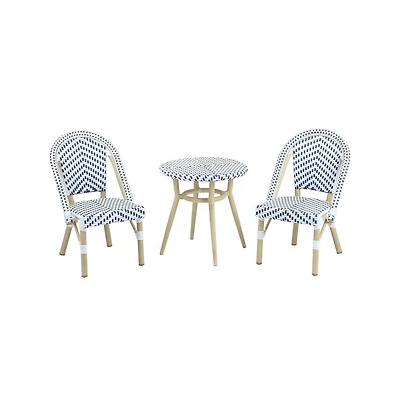 Enitial Star Dakie Aluminum 3-Piece Patio Kids Chair and Table Set