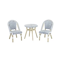 Enitial Star Dakie Aluminum 3-Piece Patio Kids Chair and Table Set