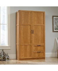 Slickblue Bedroom Wardrobe Cabinet with Shelves and Hanging Rod, Storage Closet Organizer