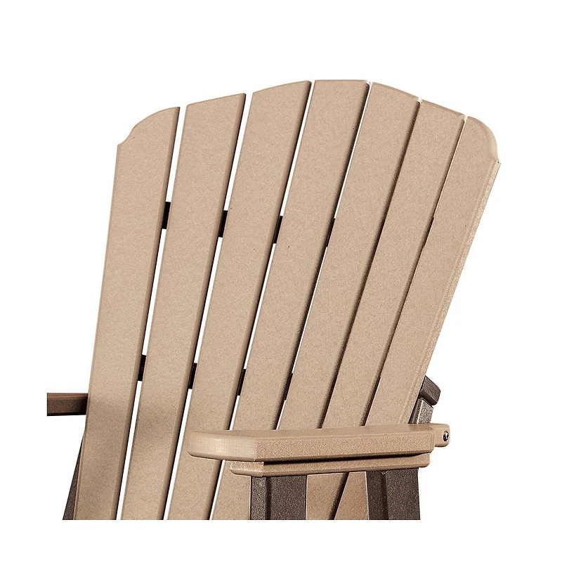 American Furniture Classics Fan Back Balcony Glider Made in the Usa- Cedar, Tudor Brown