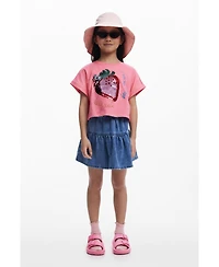 Desigual Girls's Cherry denim miniskirt