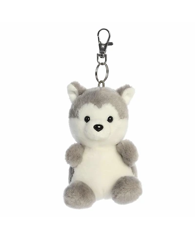 Aurora Mini Busky Husky Palm Pals Adorable Clip-On Gray 4"