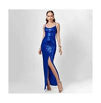 Bariano Sera Strappy Back Sequin Gown