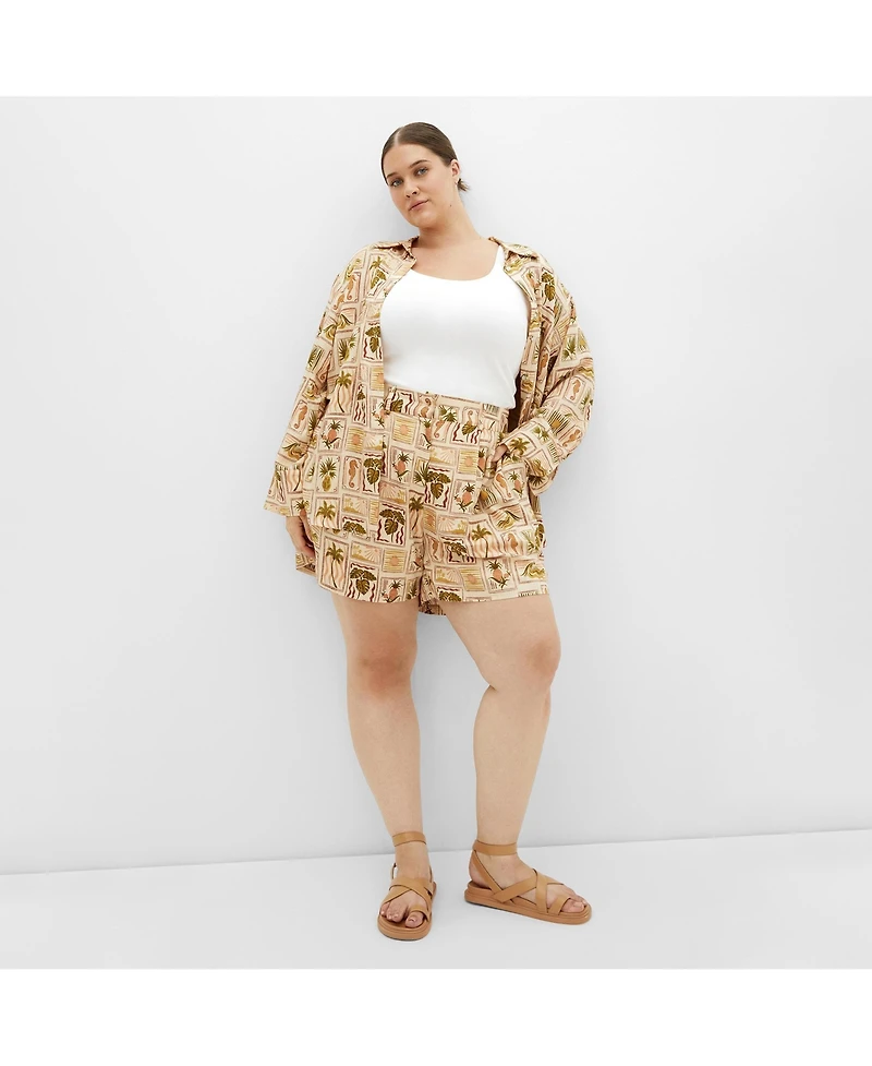 City Chic Women's Bella Print Shirt