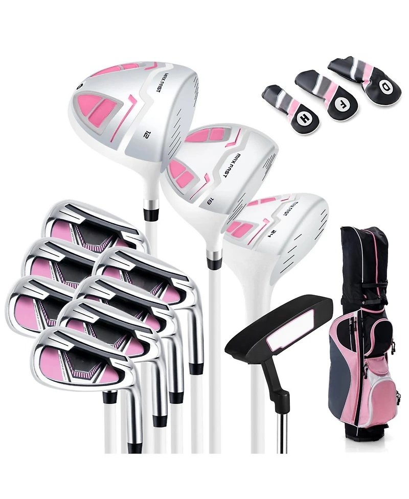 Akiudex Women's Right-Handed Golf Club Set with 14-Way Stand Bag