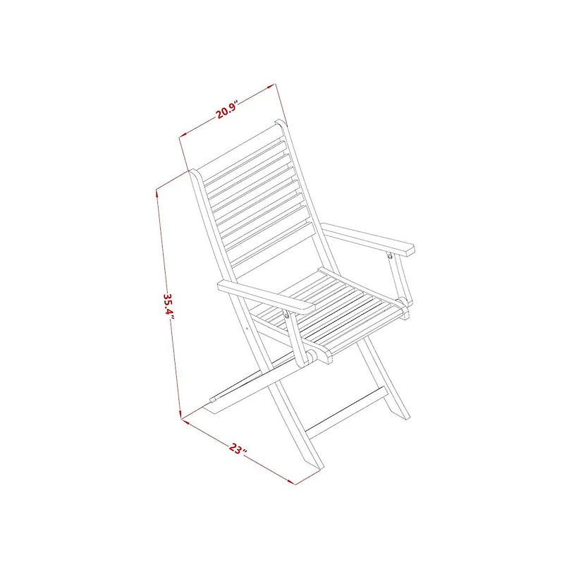 East West Furniture Wooden Patio Set Natural Oil