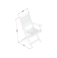 East West Furniture Wooden Patio Set Natural Oil