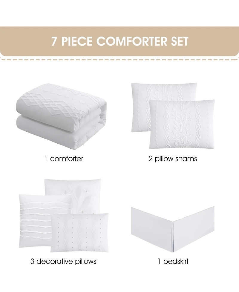 Stratford Park Lexia Leaves 7-Pc. Comforter Set, California King