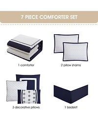 Stratford Park Navina Geometric 7-Pc. Comforter Set, California King