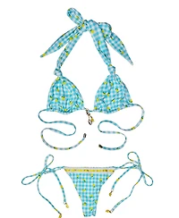 Beach Bunny Swimwear Women's Limoncello Spritz Halter Bikini Top
