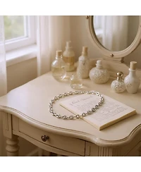 Bling Jewelry Yellow 14K Gold Overlay .925 Sterling Silver Nautical Anchor Link Puff Mariner Chain Necklace 6MM Wide